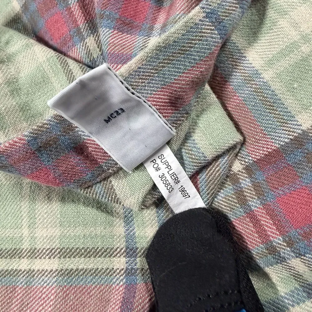 Polo Ralph Lauren Shirt Large Green Blue Button Down Plaid Classic Fit Mens